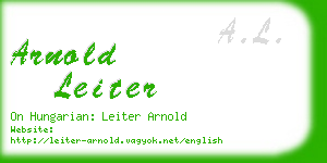 arnold leiter business card